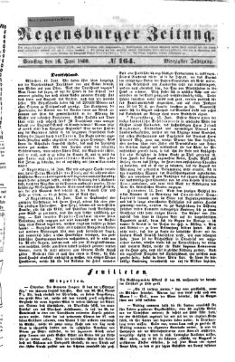 Regensburger Zeitung Samstag 16. Juni 1860