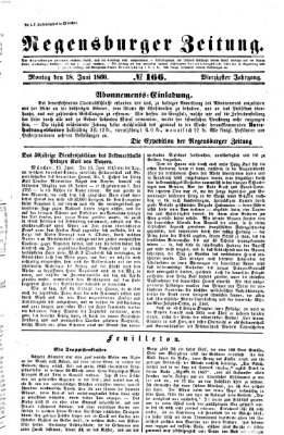 Regensburger Zeitung Montag 18. Juni 1860