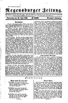 Regensburger Zeitung Donnerstag 21. Juni 1860