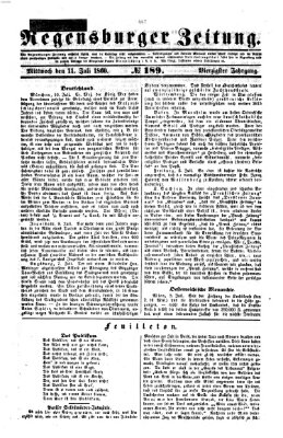 Regensburger Zeitung Mittwoch 11. Juli 1860