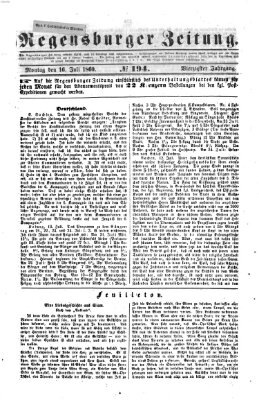 Regensburger Zeitung Montag 16. Juli 1860