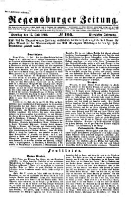 Regensburger Zeitung Dienstag 17. Juli 1860