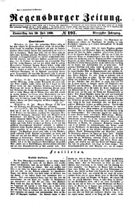 Regensburger Zeitung Donnerstag 19. Juli 1860