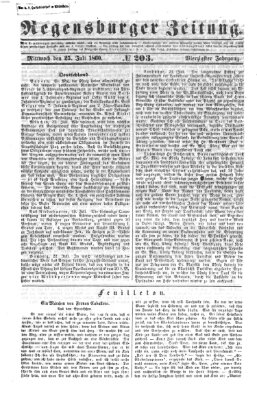 Regensburger Zeitung Mittwoch 25. Juli 1860