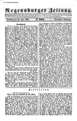 Regensburger Zeitung Samstag 28. Juli 1860