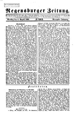 Regensburger Zeitung Samstag 4. August 1860