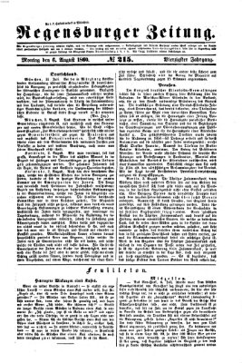 Regensburger Zeitung Montag 6. August 1860