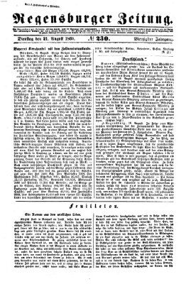 Regensburger Zeitung Dienstag 21. August 1860