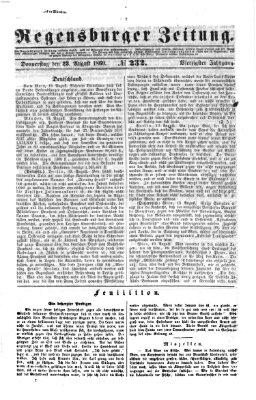 Regensburger Zeitung Donnerstag 23. August 1860