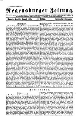 Regensburger Zeitung Sonntag 26. August 1860