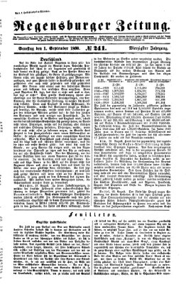 Regensburger Zeitung Samstag 1. September 1860