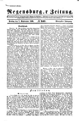 Regensburger Zeitung Freitag 7. September 1860