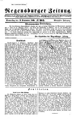 Regensburger Zeitung Donnerstag 13. September 1860