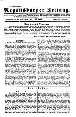 Regensburger Zeitung Samstag 22. September 1860