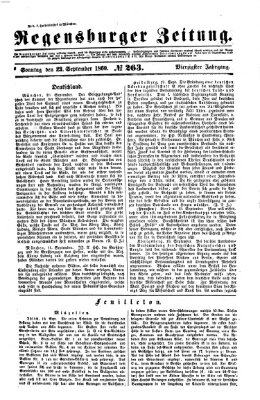 Regensburger Zeitung Sonntag 23. September 1860