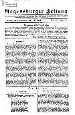 Regensburger Zeitung Montag 24. September 1860