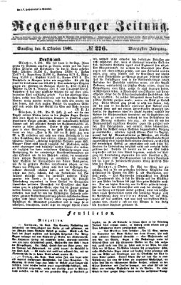 Regensburger Zeitung Samstag 6. Oktober 1860