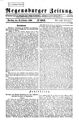 Regensburger Zeitung Samstag 13. Oktober 1860