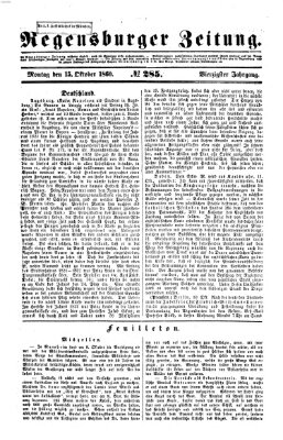 Regensburger Zeitung Montag 15. Oktober 1860