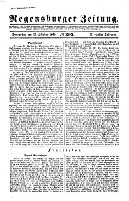 Regensburger Zeitung Donnerstag 25. Oktober 1860