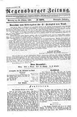 Regensburger Zeitung Sonntag 28. Oktober 1860