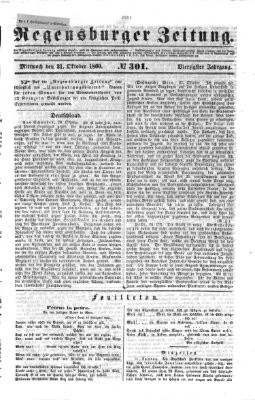 Regensburger Zeitung Mittwoch 31. Oktober 1860