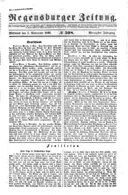 Regensburger Zeitung Mittwoch 7. November 1860