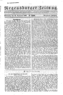 Regensburger Zeitung Donnerstag 15. November 1860