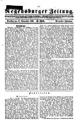 Regensburger Zeitung Samstag 17. November 1860