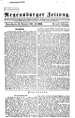 Regensburger Zeitung Donnerstag 22. November 1860