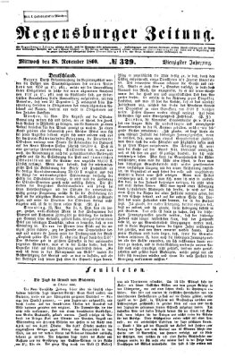 Regensburger Zeitung Mittwoch 28. November 1860