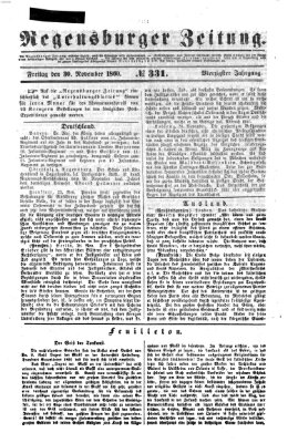 Regensburger Zeitung Freitag 30. November 1860