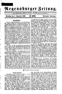 Regensburger Zeitung Samstag 1. Dezember 1860