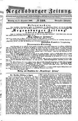 Regensburger Zeitung Sonntag 9. Dezember 1860