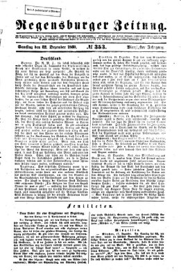 Regensburger Zeitung Samstag 22. Dezember 1860