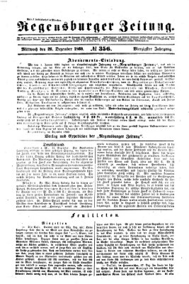 Regensburger Zeitung Mittwoch 26. Dezember 1860