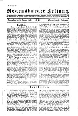 Regensburger Zeitung Donnerstag 3. Januar 1861