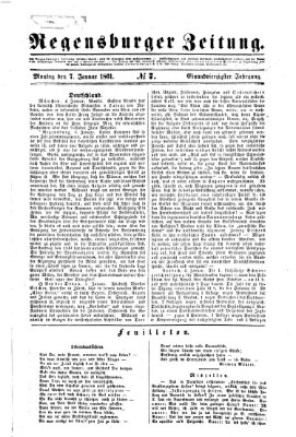 Regensburger Zeitung Montag 7. Januar 1861