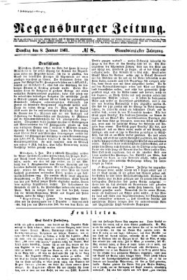 Regensburger Zeitung Dienstag 8. Januar 1861