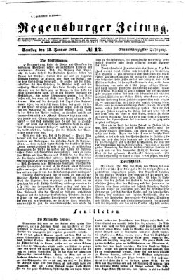 Regensburger Zeitung Samstag 12. Januar 1861