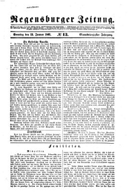 Regensburger Zeitung Sonntag 13. Januar 1861