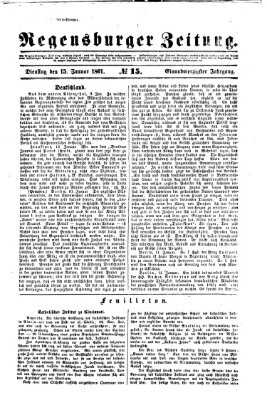 Regensburger Zeitung Dienstag 15. Januar 1861