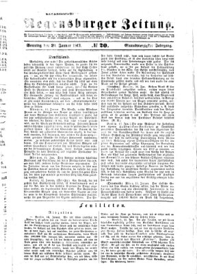 Regensburger Zeitung Sonntag 20. Januar 1861