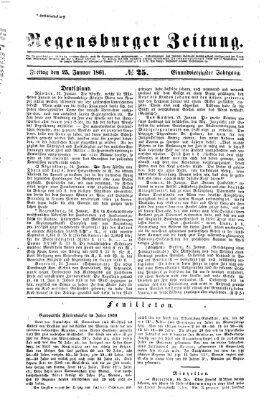 Regensburger Zeitung Freitag 25. Januar 1861