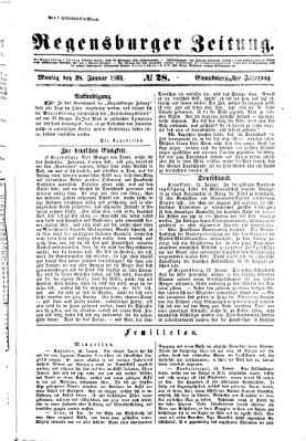 Regensburger Zeitung Montag 28. Januar 1861