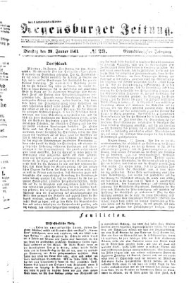 Regensburger Zeitung Dienstag 29. Januar 1861