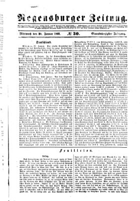Regensburger Zeitung Mittwoch 30. Januar 1861