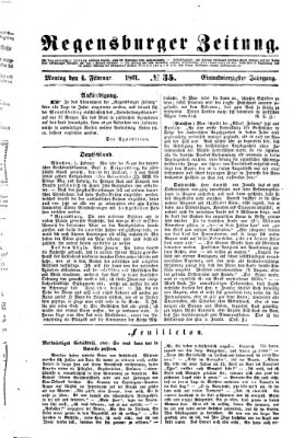 Regensburger Zeitung Montag 4. Februar 1861