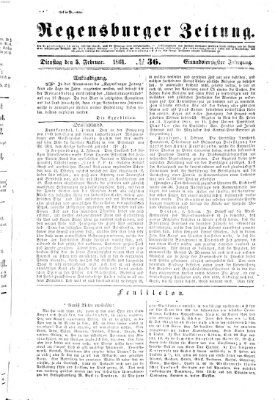 Regensburger Zeitung Dienstag 5. Februar 1861