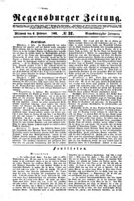 Regensburger Zeitung Mittwoch 6. Februar 1861